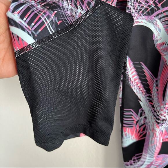 Nike Dri-Fit Power Right Fit Sea Coral Black Printed Running Crops Small - Picture 6 of 13